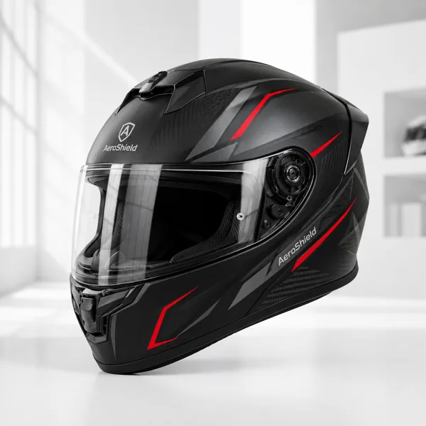 AeroShield Full Face Motosiklet Kaskı Görsel 1